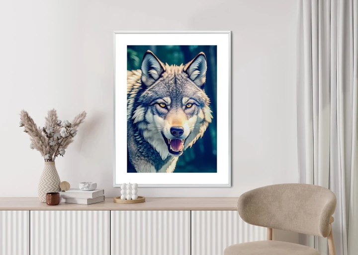 Plakat Portret Wilka Meksykańskiego W Dżungli