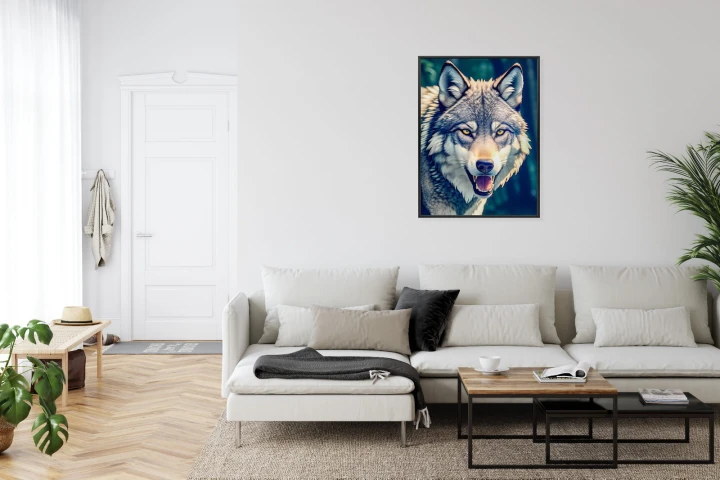 Plakat Portret Wilka Meksykańskiego W Dżungli