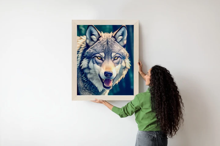 Plakat Portret Wilka Meksykańskiego W Dżungli