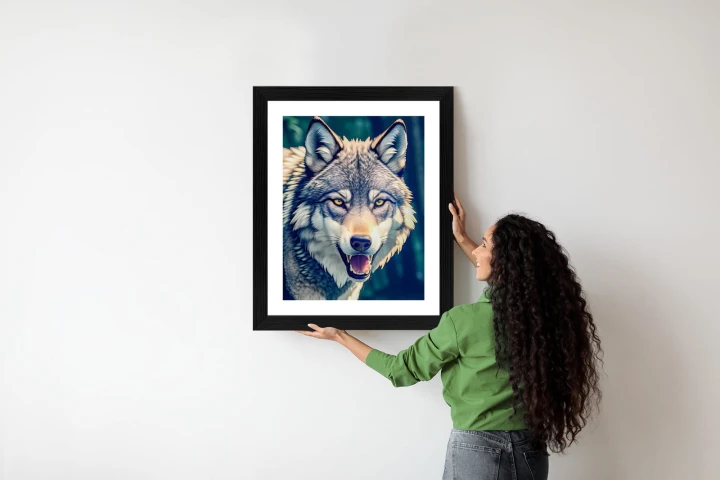 Plakat Portret Wilka Meksykańskiego W Dżungli