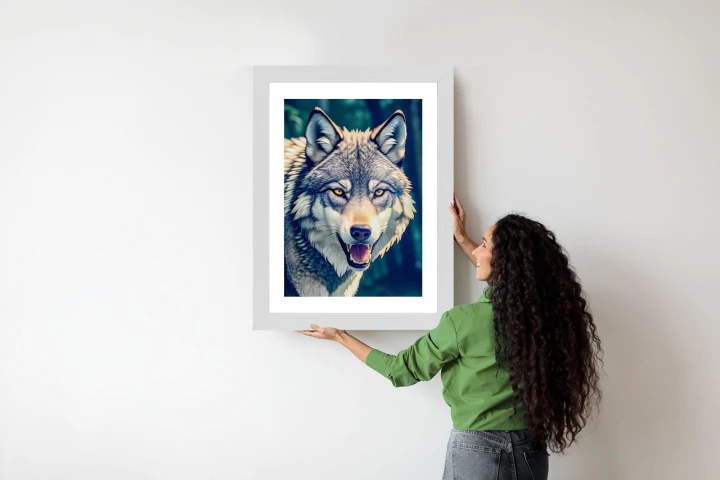 Plakat Portret Wilka Meksykańskiego W Dżungli