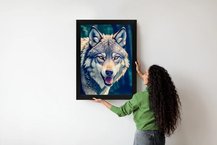Plakat Portret Wilka Meksykańskiego W Dżungli