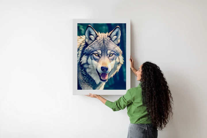 Plakat Portret Wilka Meksykańskiego W Dżungli