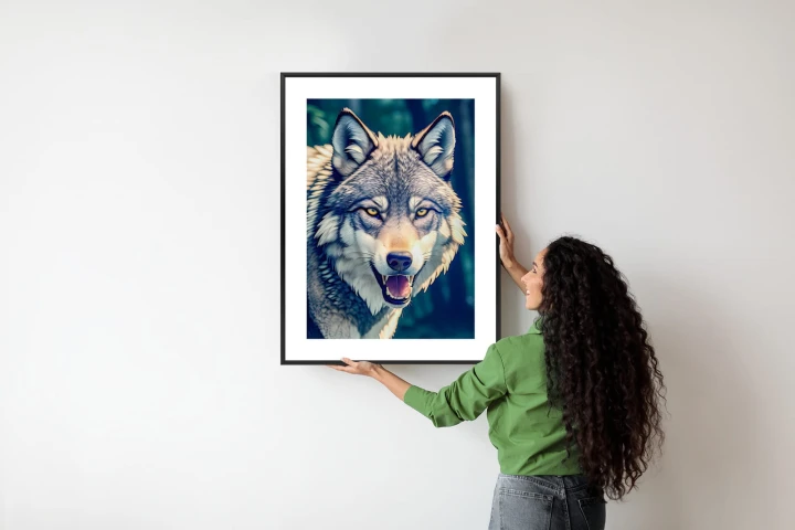 Plakat Portret Wilka Meksykańskiego W Dżungli
