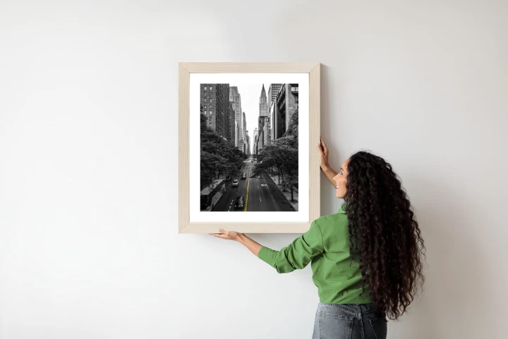 Plakat Czarno Biała Ulica Manhattanu W Nowym Jorku