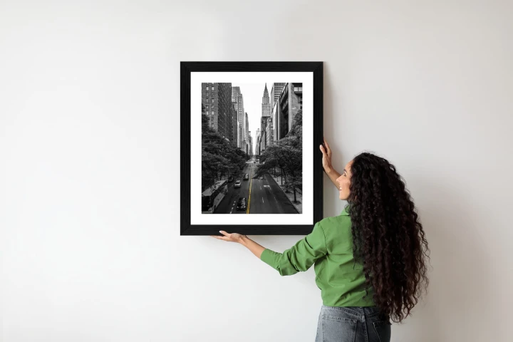 Plakat Czarno Biała Ulica Manhattanu W Nowym Jorku