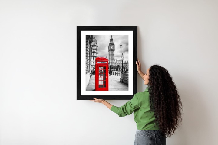 Plakat Big Ben W Tle Czerwonej Budki Telefonicznej