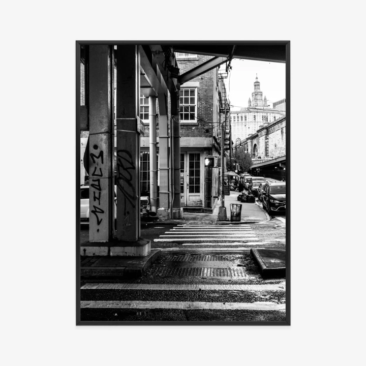 Plakat Czarno Biała Architektura Na Ulicy W Barcelonie