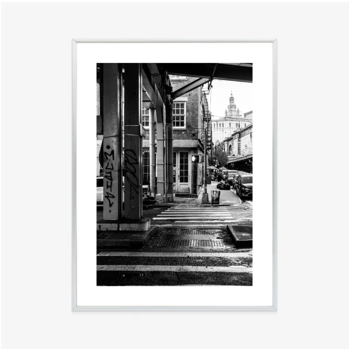 Plakat Czarno Biała Architektura Na Ulicy W Barcelonie