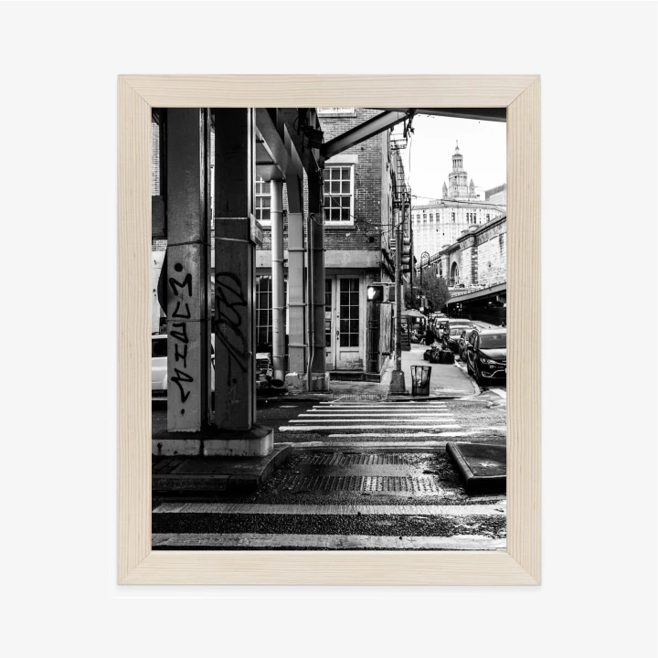 Plakat Czarno Biała Architektura Na Ulicy W Barcelonie