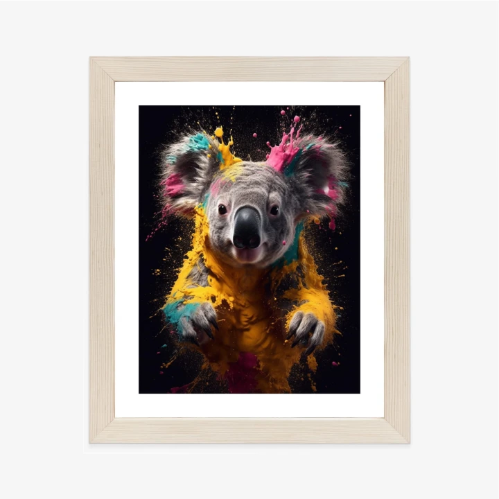 Plakat Wielokolorowy Portret Koali