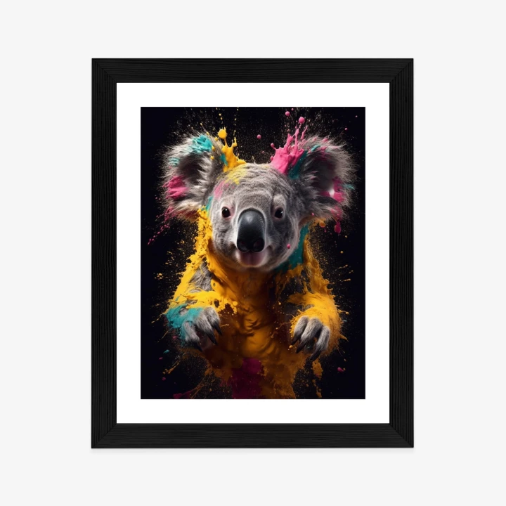 Plakat Wielokolorowy Portret Koali