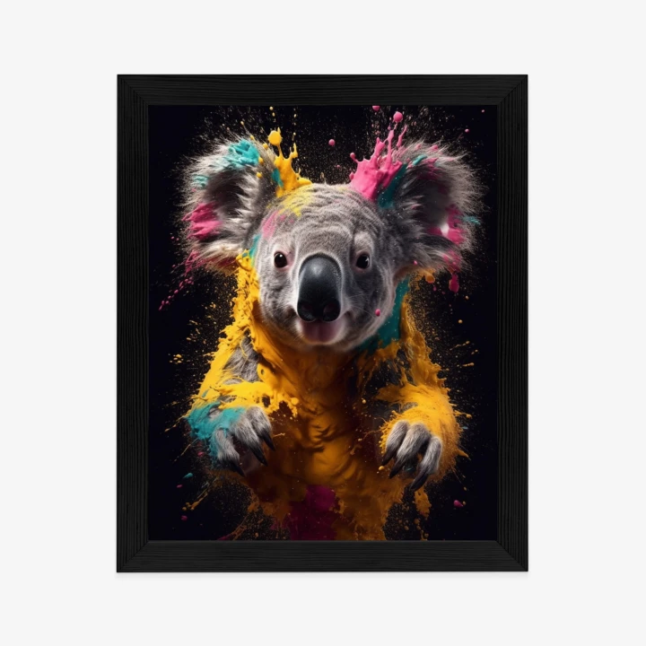 Plakat Wielokolorowy Portret Koali