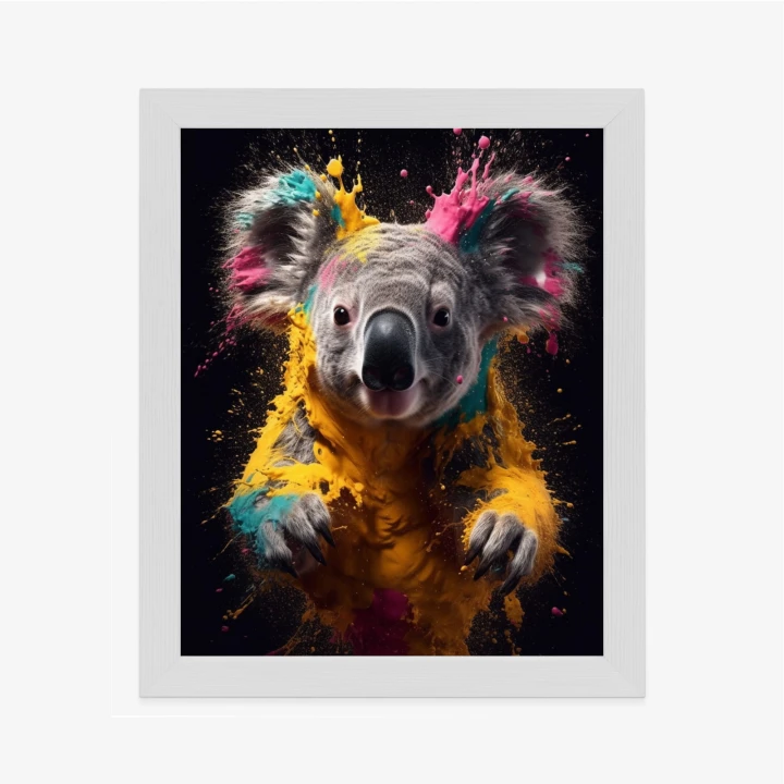 Plakat Wielokolorowy Portret Koali