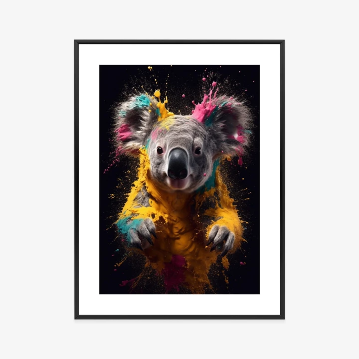 Plakat Wielokolorowy Portret Koali