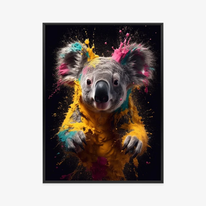 Plakat Wielokolorowy Portret Koali