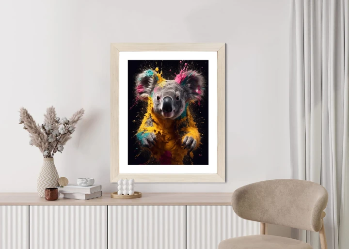 Plakat Wielokolorowy Portret Koali