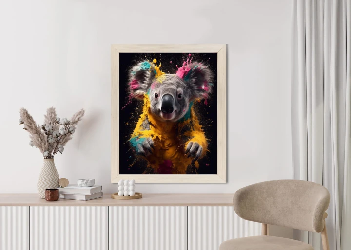 Plakat Wielokolorowy Portret Koali