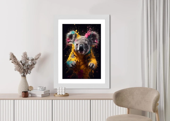 Plakat Wielokolorowy Portret Koali