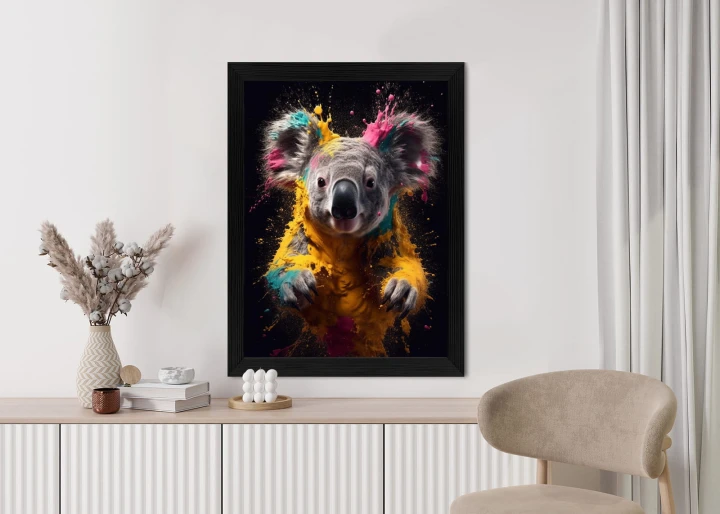 Plakat Wielokolorowy Portret Koali