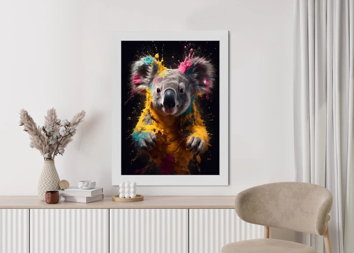 Plakat Wielokolorowy Portret Koali