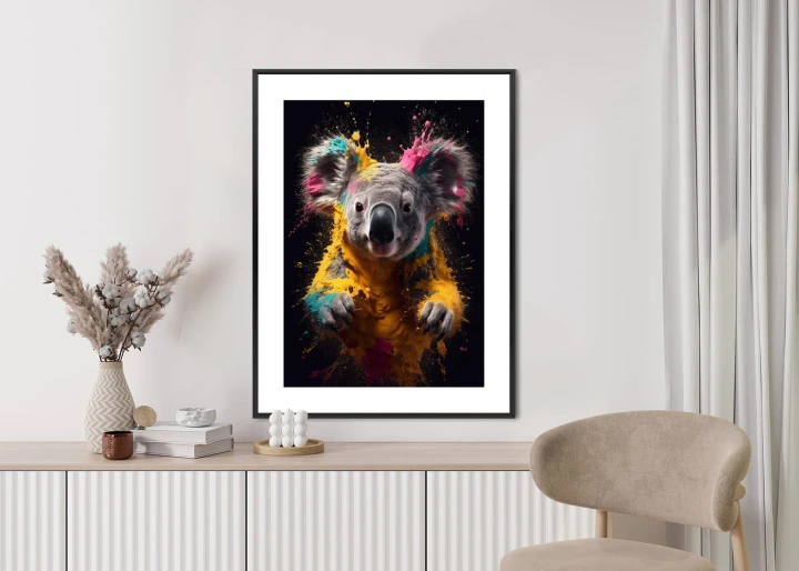 Plakat Wielokolorowy Portret Koali