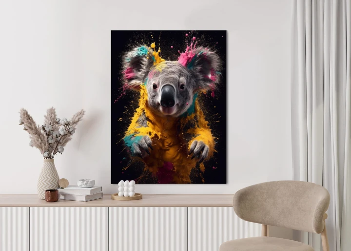 Plakat Wielokolorowy Portret Koali