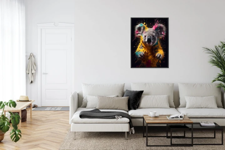 Plakat Wielokolorowy Portret Koali