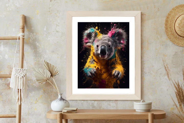 Plakat Wielokolorowy Portret Koali
