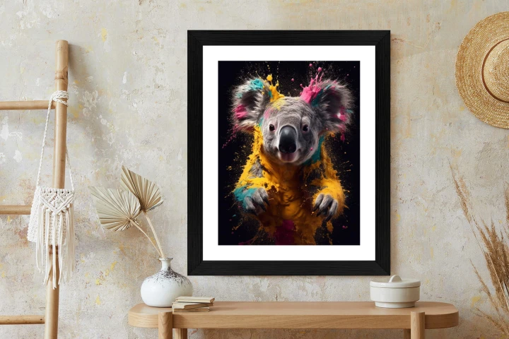 Plakat Wielokolorowy Portret Koali