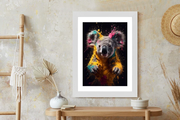 Plakat Wielokolorowy Portret Koali