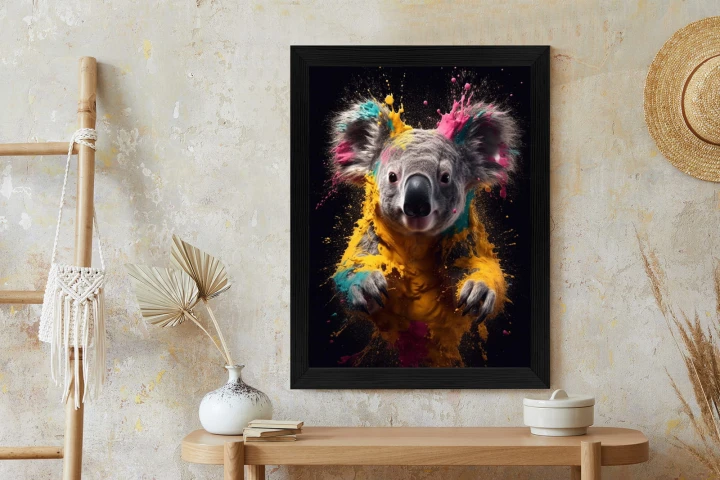 Plakat Wielokolorowy Portret Koali