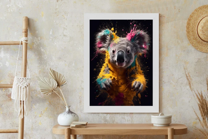Plakat Wielokolorowy Portret Koali