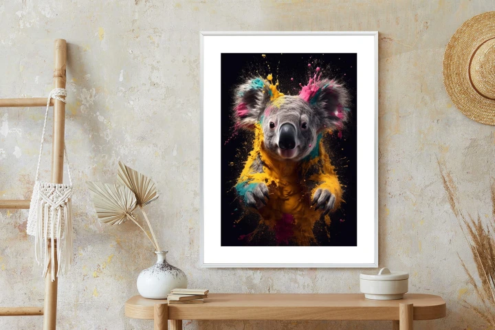 Plakat Wielokolorowy Portret Koali