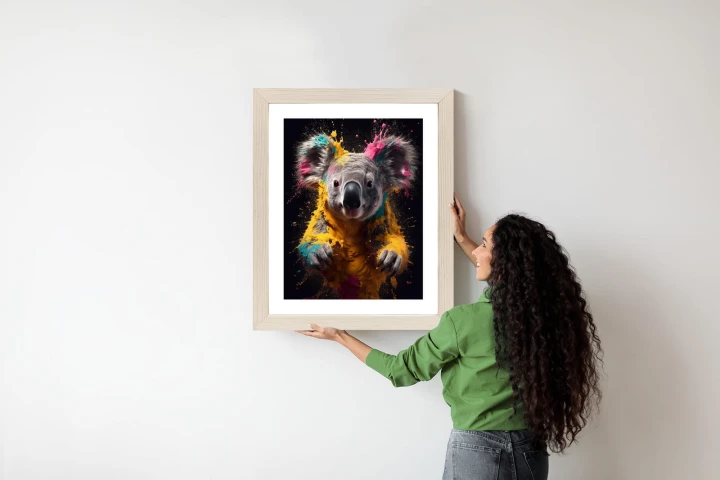 Plakat Wielokolorowy Portret Koali