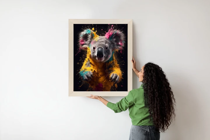 Plakat Wielokolorowy Portret Koali