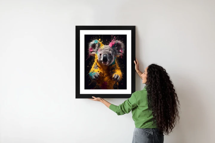 Plakat Wielokolorowy Portret Koali