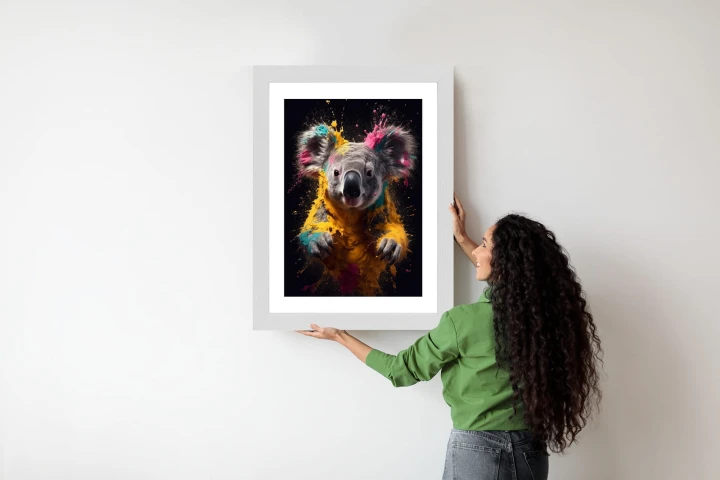 Plakat Wielokolorowy Portret Koali
