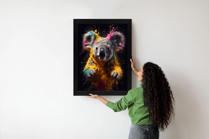 Plakat Wielokolorowy Portret Koali