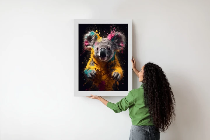 Plakat Wielokolorowy Portret Koali
