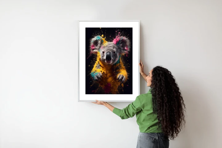 Plakat Wielokolorowy Portret Koali