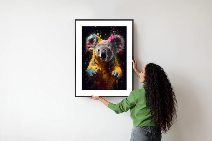 Plakat Wielokolorowy Portret Koali