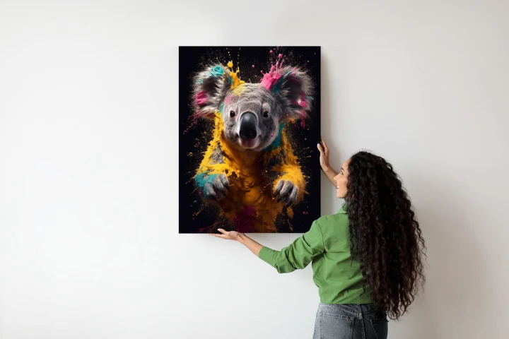 Plakat Wielokolorowy Portret Koali