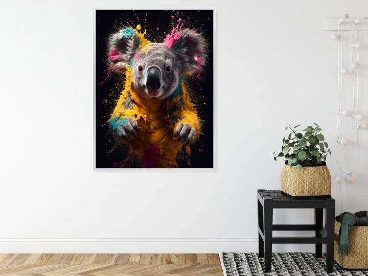 Plakat Wielokolorowy Portret Koali