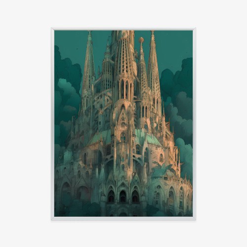 Plakat Sagrada Familia Secesyjny Kościół W Barcelonie