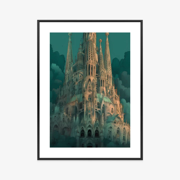 Plakat Sagrada Familia Secesyjny Kościół W Barcelonie