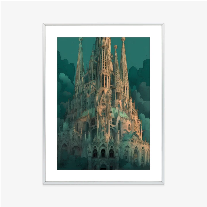 Plakat Sagrada Familia Secesyjny Kościół W Barcelonie