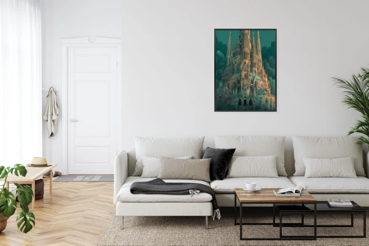 Plakat Sagrada Familia Secesyjny Kościół W Barcelonie