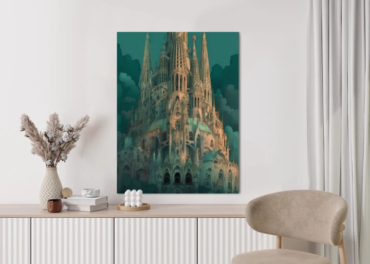 Plakat Sagrada Familia Secesyjny Kościół W Barcelonie