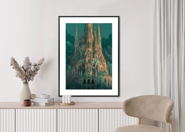 Plakat Sagrada Familia Secesyjny Kościół W Barcelonie